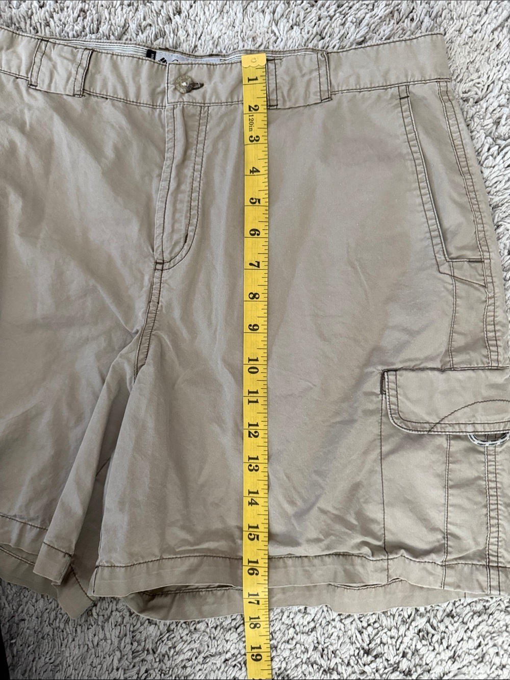 Columbia sportswear Tan Cargo Bermuda Shorts Lightweight Summer hiking outdoor - Picture 6 of 9